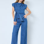 KimmyCC Pleat Top - Dark Denim - Co'couture