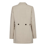 LeenaCC Linen Fitted Blazer - Bone - Co'couture