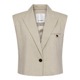 LeenaCC Linen Vest - Bone - Co'couture