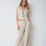 LeenaCC Linen Vest - Bone - Co'couture