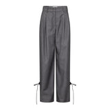 LiamCC String Pleat LL Pant - Mid Grey - Co'couture