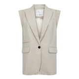 LisaCC Linen Wing Vest - Bone - Co'couture
