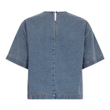 LovaCC Denim SS Blouse - Denim blue - Co'couture