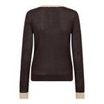 LueCC Pointelle Cardigan - Dark Brown - Co'couture