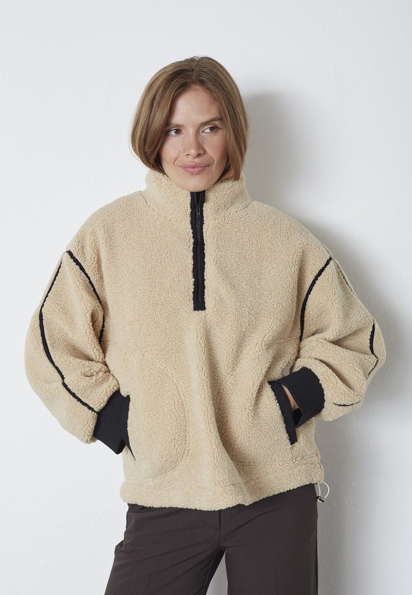 MadinCC Fleece Anorak - Sand - Co'couture
