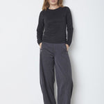 MannyCC Lurex Emb L/S Tee - Black - Co'couture