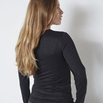 MannyCC Lurex Emb L/S Tee - Black - Co'couture