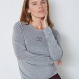 MannyCC Lurex Emb L/S Tee - Silver - Co'couture