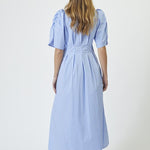 MicaCC Stripe Pleat Dress - Pale Blue - Co'couture