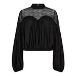 MingoCC Mix Lace Blouse - Black - Co'couture