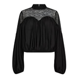 MingoCC Mix Lace Blouse - Black - Co'couture