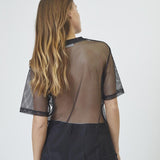 NellyCC Net Oversize Tee - Black - Co'couture