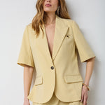 NilanCC Fitted SS Blazer - PaleYellow - Co'couture