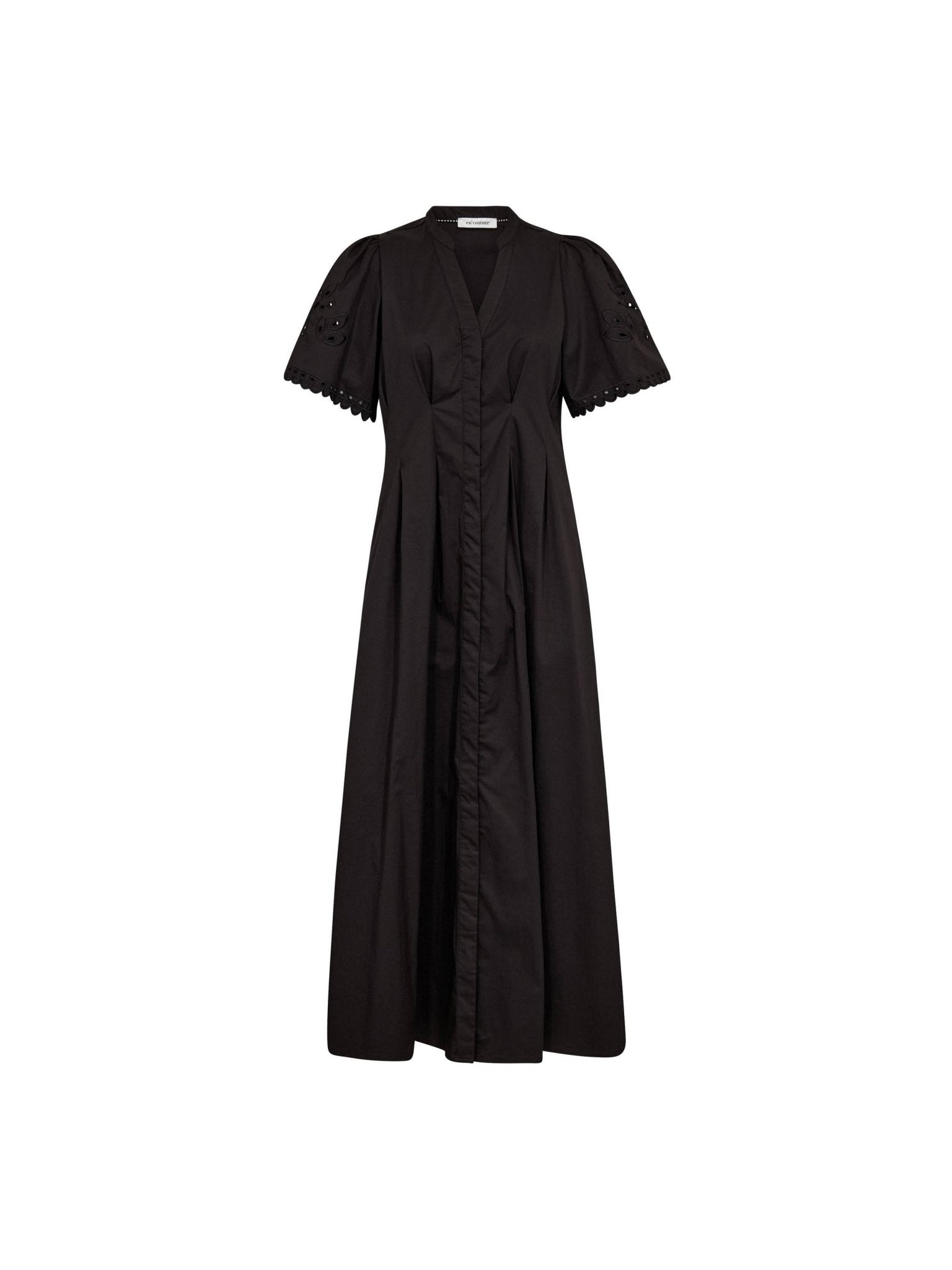 PoppyCC Emb Pleat Dress - Black - Co'couture