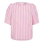 RosalinaCC Stripe SS Blouse - Pale pink - Co'couture