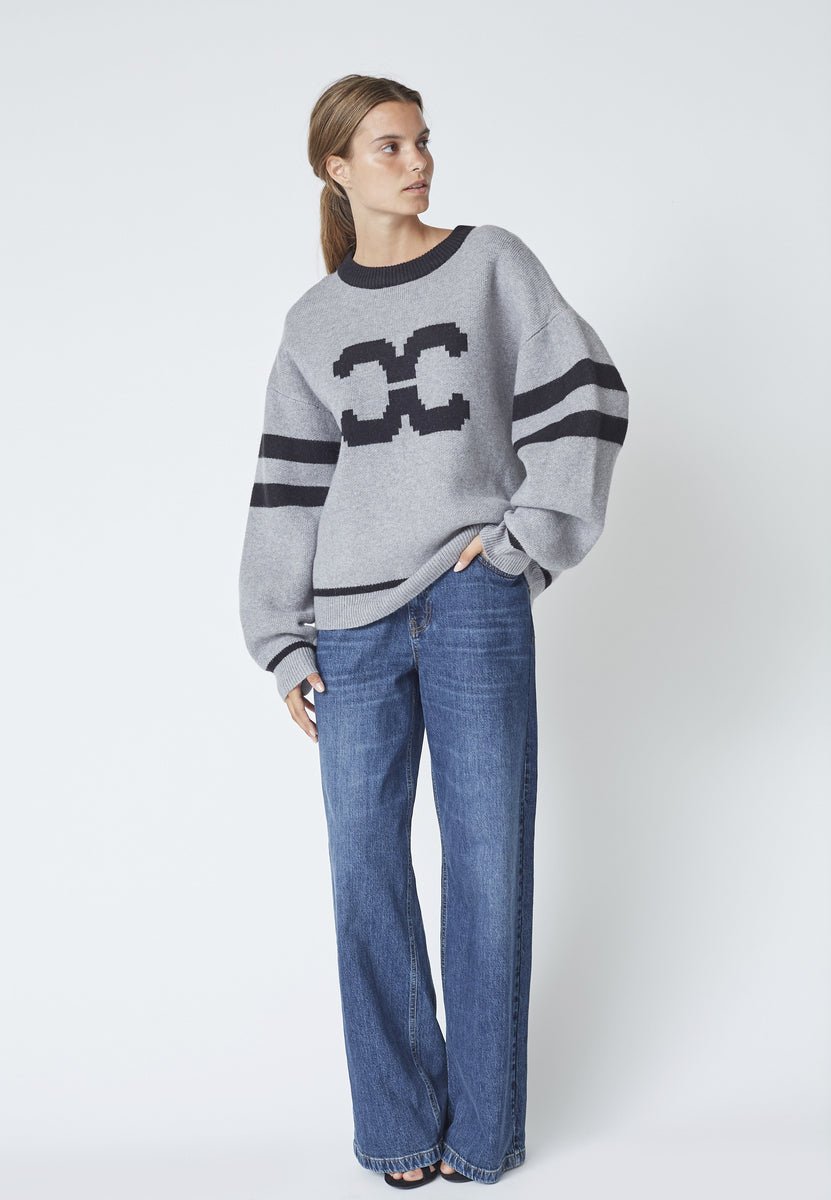 RowCC Coco Logo Knit - Light Grey - Co'couture