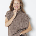 RowCC Oversize Cable Knit Vest - Walnut - Co'couture