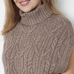 RowCC Oversize Cable Knit Vest - Walnut - Co'couture