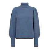 RowCC Puff Rib Roll Neck - Blue - Co'couture