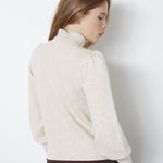 RowCC Puff Rib Roll Neck - Creme - Co'couture