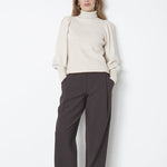 RowCC Puff Rib Roll Neck - Creme - Co'couture