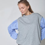 SabinaCC Mix Shirt Sweat - Light Grey - Co'couture