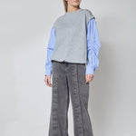 SabinaCC Mix Shirt Sweat - Light Grey - Co'couture