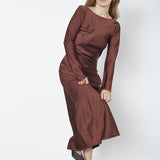 SafiraCC Waterfall Back Dress - Dark Brown - Co'couture