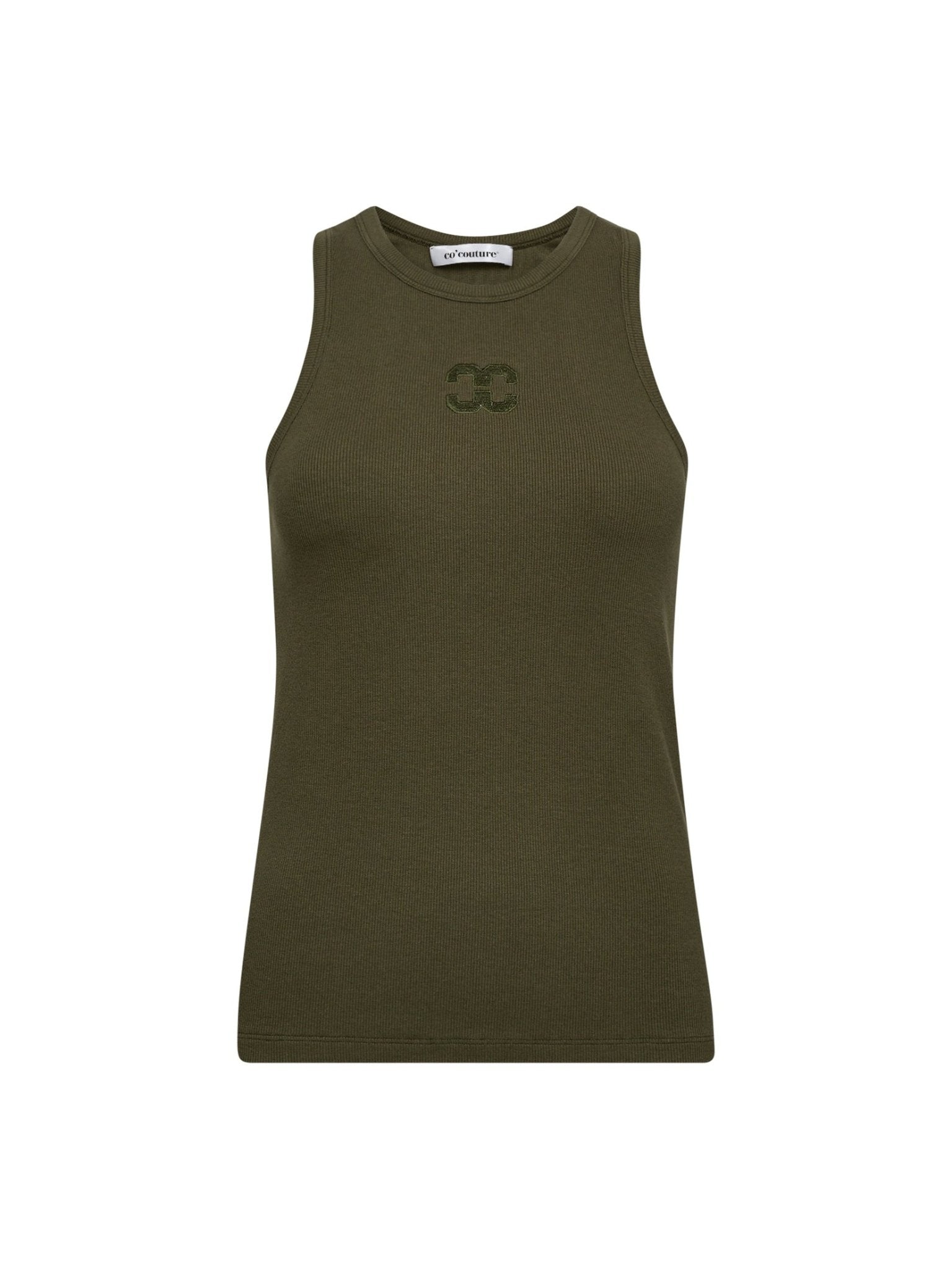 SaharaCC Embroidery Tank Top - Army - Co'couture