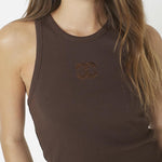 SaharaCC Embroidery Tank Top - Mocca - Co'couture