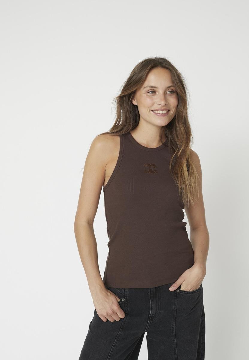 SaharaCC Embroidery Tank Top - Mocca - Co'couture