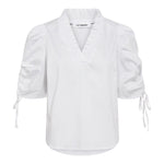SannaCC SS Puff V - Blouse - White - Co'couture