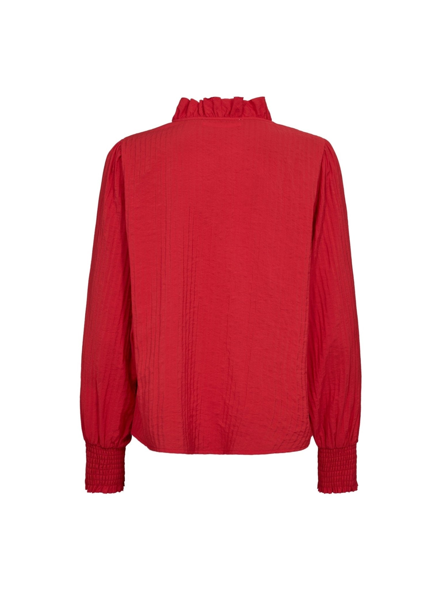 ShinaCC Frill LS Shirt - Red - Co'couture