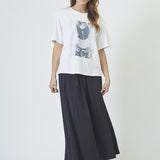 SiaraCC Bow Oversize Tee - White - Co'couture