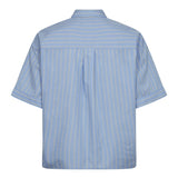 SimoCC Stripe SS Tie Shirt - Pale Blue - Co'couture