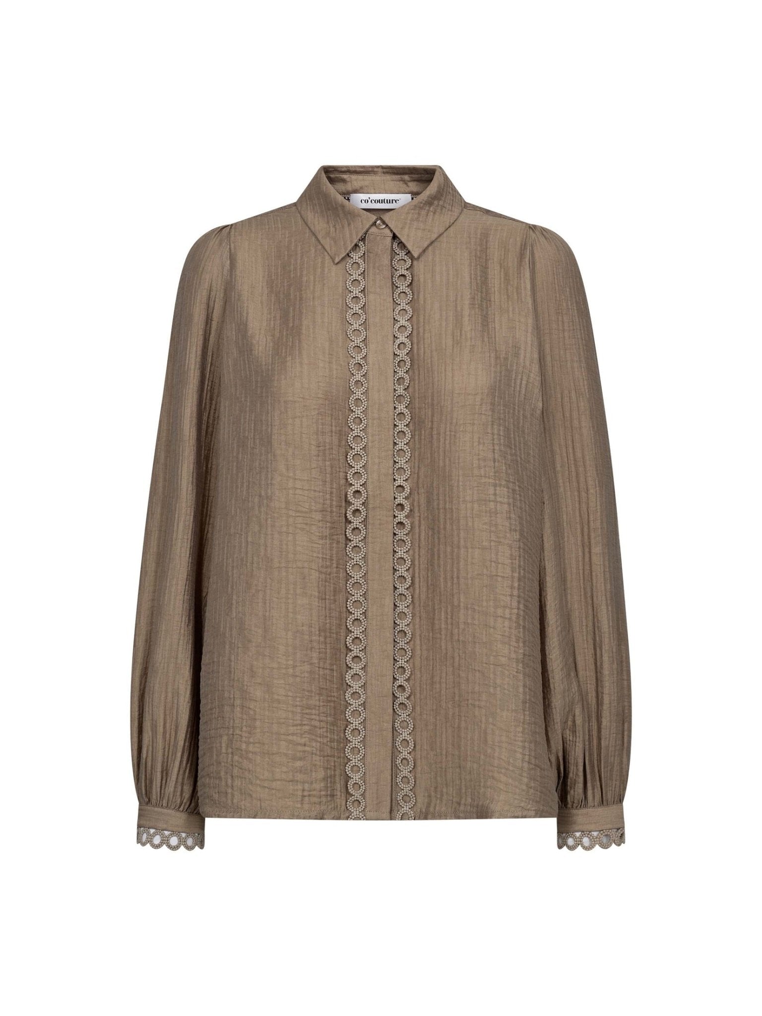 TassyCC Lace Shirt - Taupe - Co'couture