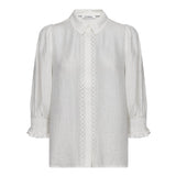 TassyCC Lace SS Shirt - White - Co'couture