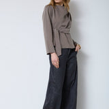 TengaCC Pleat Blouse - Walnut - Co'couture