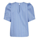 TeranCC Stripe SS Blouse - Pale Blue - Co'couture