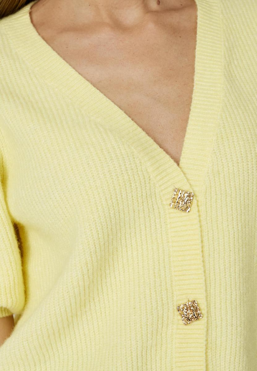 TheresaCC SS Cardigan - Pastel Yellow - Co'couture