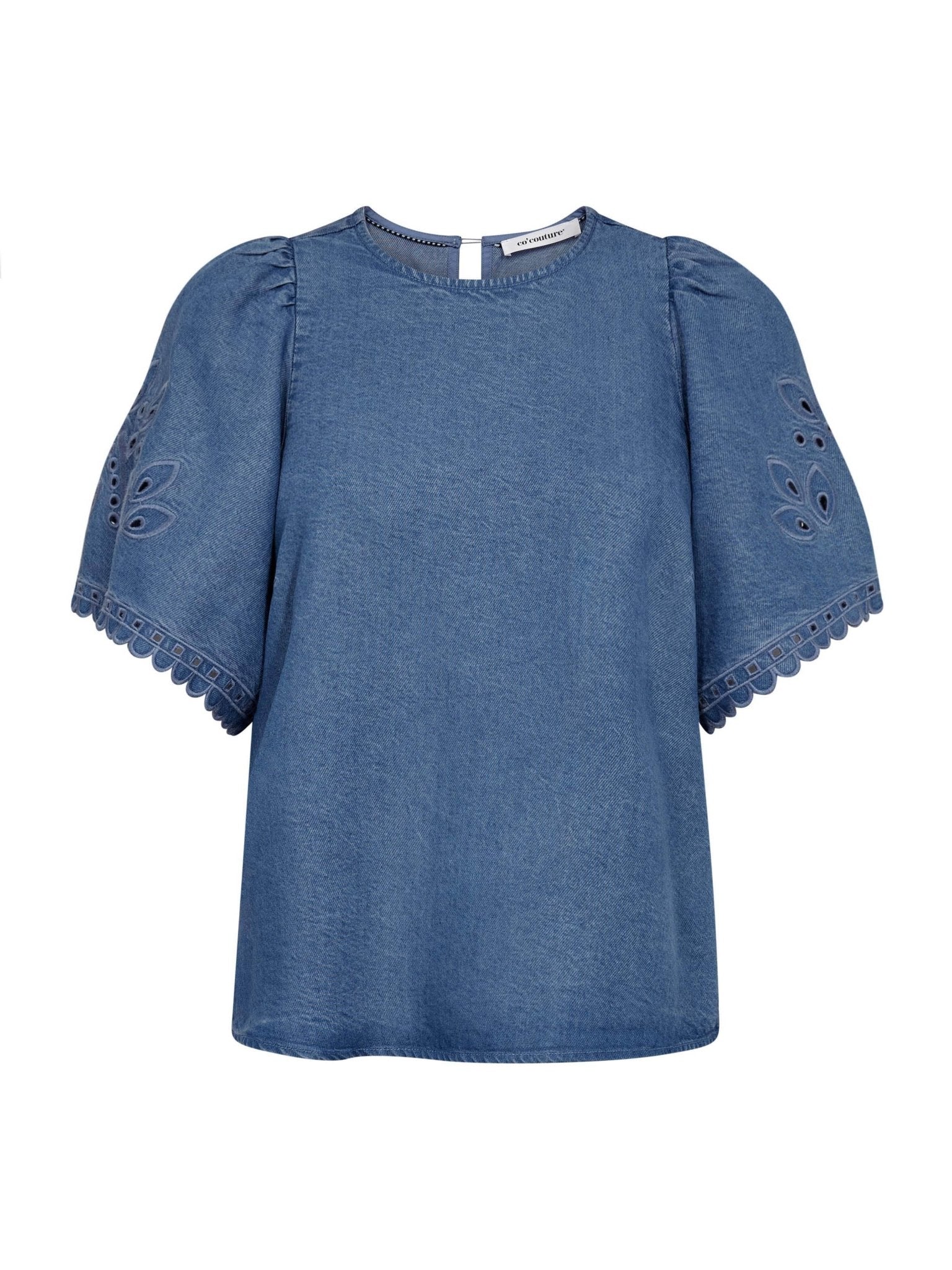 TillyCC Emb SS Blouse - Denim blue - Co'couture