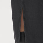 VikaCC Slit Denim Skirt - Black - Co'couture