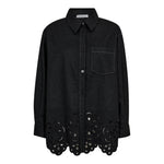 WarrenCC Wool Embroidery Shirt - Dark Grey - Co'couture