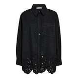 WarrenCC Wool Embroidery Shirt - Dark Grey - Co'couture