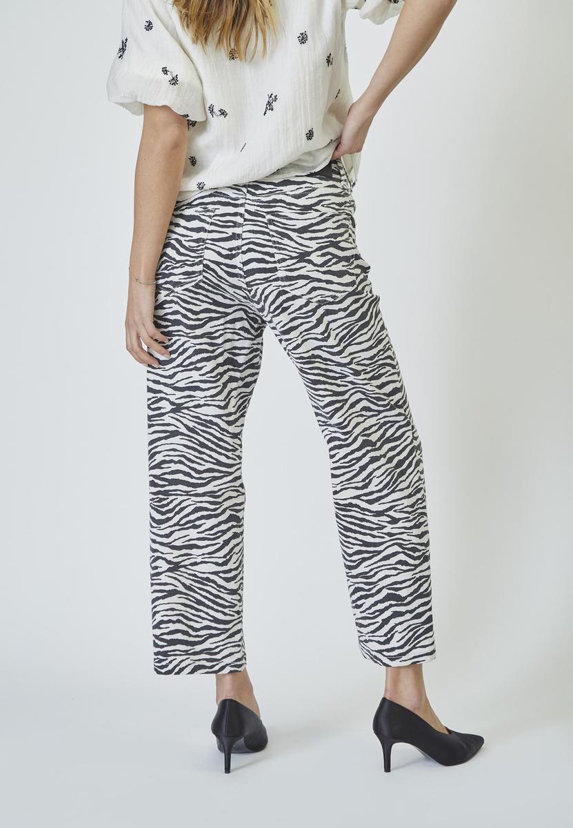 ZionCC Zebra Crop Pant - OffWhite - Black - Co'couture