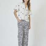 ZionCC Zebra Crop Pant - OffWhite - Black - Co'couture